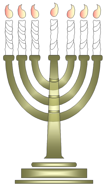 El candelero, símbolo de la ley y la profecía.